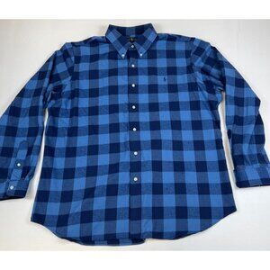 Polo Ralph Lauren Men’s XXL Blue Buffalo Plaid Performance Flannel Shirt
